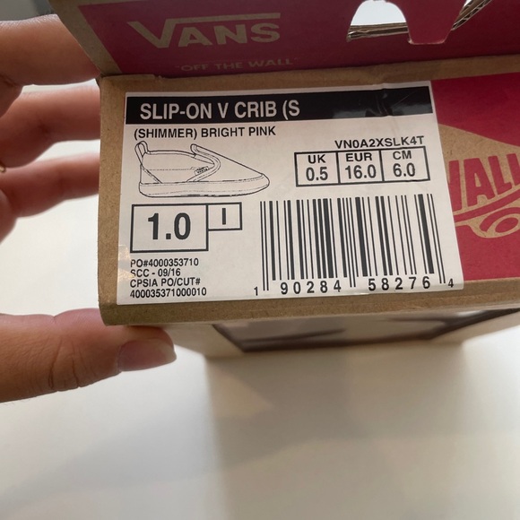Slip-on vans crib shoe Shimmer bright pink - Picture 6 of 7